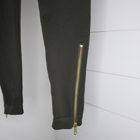 Spanx Look At Me Now Side Zip Leggings Deep Olive Green Slimming Shapewear Small - Picture 4 of 6